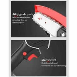 GRID COOL Mini Tronçonneuse Portative Sans Fil，scie à Chaîne électrique Rechargeable De 4 Poucessécateur Portatif à Une Main -Tronçonneuse et accessoire Soldes 2022 58347173 3