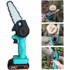 GRID COOL Scie à Chaîne électrique Portatif Sans Fil Chainsaw 24V Vitesse Réglable Avec Batterie Rechargeable Chargeur 33CM 9 GRID COOL Scie à Chaîne électrique Portatif Sans Fil Chainsaw 24V Vitesse Réglable Avec Batterie Rechargeable Chargeur 33CM -Tronçonneuse et accessoire Soldes 2022 58347204 3
