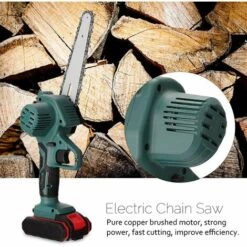 GRID COOL 21V Scie D'élagage électrique Portable Et Rechargeable Avec 1 Batteries, Petite Tronçonneuse Pour Fendre Le Bois, Pour Clip De Branche De Verger De Jardin -Tronçonneuse et accessoire Soldes 2022 58348435 3