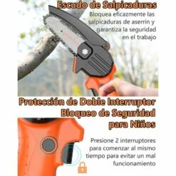 GRID COOL Tronçonneuse Mini 4 Pouces Tronçonneuse Rechargeable Petit Portatif Logging Jardin Jardinage Scie Électrique Standard Européen 4 Pouces Scie Un Électrique (Rouge) -Tronçonneuse et accessoire Soldes 2022 58349401 4