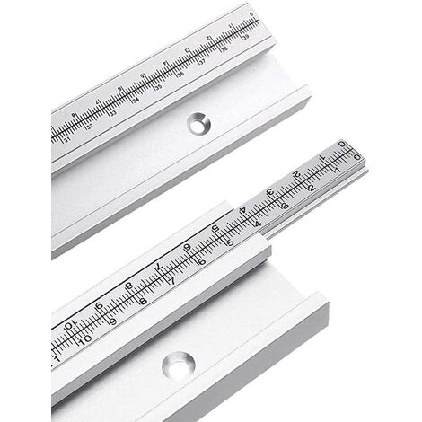 LANGRAY Rails En T Avec échelle Fixe En Alliage D'aluminium - Accessoires Pour Le Travail Du Bois Et Le Bricolage-50cm 3 LANGRAY Rails En T Avec échelle Fixe En Alliage D'aluminium - Accessoires Pour Le Travail Du Bois Et Le Bricolage-50cm