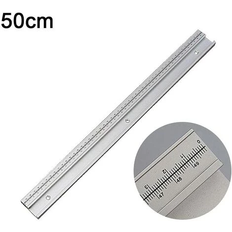 LANGRAY Rails En T Avec échelle Fixe En Alliage D'aluminium - Accessoires Pour Le Travail Du Bois Et Le Bricolage-50cm 4 LANGRAY Rails En T Avec échelle Fixe En Alliage D'aluminium - Accessoires Pour Le Travail Du Bois Et Le Bricolage-50cm – Image 2