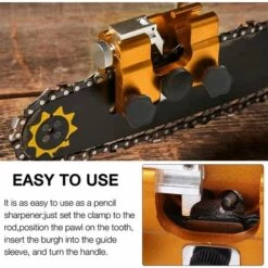 GALOZZOIT Affûteuse De Chaîne De Tronçonneuse, Aiguiseur De Chaîne De Tronçonneuse à Manivelle, Dispositif De Meulage Daffûteur, Outil DAffûtage Pour Tronçonneuse Bûcheron Et Jardinier -Tronçonneuse et accessoire Soldes 2022 58883581 3