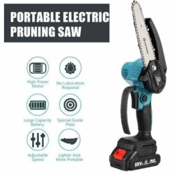 JMAX Tronçonneuse à Batterie Sans Fil De 6 Pouces Et 2*batteries 88VF Portable Scie Électrique Jardin Logging 9 JMAX Tronçonneuse à Batterie Sans Fil De 6 Pouces Et 2*batteries 88VF Portable Scie Électrique Jardin Logging -Tronçonneuse et accessoire Soldes 2022 59012590 3