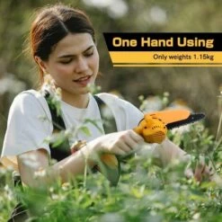 JOORRT Mini Tronçonneuse A Batterie 6 Pouces Mini Tronçonneuses Électriques Sans Fil Avec Chargeur Et 2 Batteries Pour La Coupe Du Bois Et La Taille Des Branches D'arbre -Tronçonneuse et accessoire Soldes 2022 59171110 2