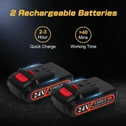 JOORRT Mini Tronçonneuse A Batterie 6 Pouces Mini Tronçonneuses Électriques Sans Fil Avec Chargeur Et 2 Batteries Pour La Coupe Du Bois Et La Taille Des Branches D'arbre -Tronçonneuse et accessoire Soldes 2022 59171110 3