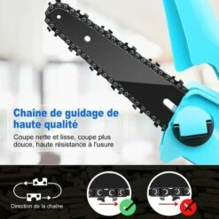 JOORRT Mini Tronconneuse A Batterie Tronconneuse Electrique Sans Fil De 6 Pouces Avec Batterie Rechargeable 24 V Portable à Une Main Pour Le Jardinage La Coupe Du Bois L'élagage -Tronçonneuse et accessoire Soldes 2022 59171135 4