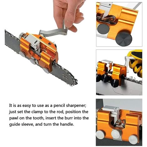 AOUGO Affûteur De Tronçonneuse, Affûteur De Chaîne De Tronçonneuse Dispositif De Meulage D'affûteur De Chaîne À Manivelle Accessoires Universel 4 AOUGO Affûteur De Tronçonneuse, Affûteur De Chaîne De Tronçonneuse Dispositif De Meulage D'affûteur De Chaîne À Manivelle Accessoires Universel – Image 2