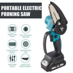 JMAX 88VF Tronçonneuse Sans Fil De 4 Pouces Et 2*batteries, Mini Tronconneuse à Batterie Rechargeable -Tronçonneuse et accessoire Soldes 2022 59476425 3