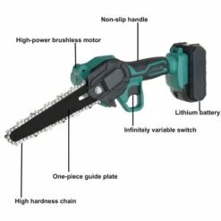 JMAX Tronçonneuse Sans Fil De 6 Pouces Et 2*batteries, Mini Tronconneuse à Batterie Rechargeable -Tronçonneuse et accessoire Soldes 2022 59596701 3