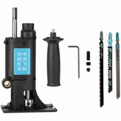 LIFCAUSAL Perceuse électrique Modifiée En Accessoire De Scies électriques Scies Alternatives électriques Perceuse à Scies Sauteuses Outil Utilitaire De Coupe Portable Pour Le Travail Du Bois Avec 3 Lames De Scie