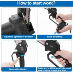TOLARE Tronçonneuse à Batterie, 21V 2 Batterie 2500mAh Batterie, Tronçonneuses Pour La Coupe Du Bois, Les Branches D'arbres 11 TOLARE Tronçonneuse à Batterie, 21V 2 Batterie 2500mAh Batterie, Tronçonneuses Pour La Coupe Du Bois, Les Branches D'arbres -Tronçonneuse et accessoire Soldes 2022 59857259 5