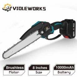 JMAX Tronçonneuse à Batterie 8 Pouces 88VF 2 Batterie Portable Scie Électrique Jardin Logging -Tronçonneuse et accessoire Soldes 2022 59920358 3