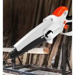 BENOBBY KIDS Mini Tronçonneuse à Batterie, Tronçonneuse électrique Sans Fil Portable Avec Batterie Pour Jardinage, élagage, Coupe De Bois (blanc) -Tronçonneuse et accessoire Soldes 2022 60417574 3