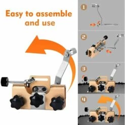 JOORRT Kit D'affûtage De Tronçonneuse, Kit D'affûtage Rapide Portable Avec 3 Têtes D'affûtage, Affûteur De Chaîne -Tronçonneuse et accessoire Soldes 2022 60667890 4