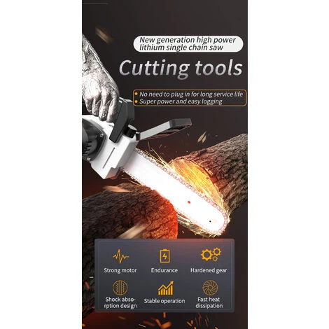 SUPERSELLER Scie à Chaîne Sans Fil Sans Balais 21 V Avec Chargeur Rapide De Batterie 2 X 4 Ah Inclus Kit De Scie D'élagage électrique Portable 25,4 Cm Avec Boîte De Transport Pour Abattage D'arbres Et Coupe De Bois De Chauffage 5 SUPERSELLER Scie à Chaîne Sans Fil Sans Balais 21 V Avec Chargeur Rapide De Batterie 2 X 4 Ah Inclus Kit De Scie D'élagage électrique Portable 25,4 Cm Avec Boîte De Transport Pour Abattage D'arbres Et Coupe De Bois De Chauffage – Image 3