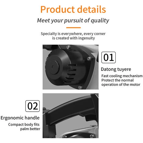SUPERSELLER Scie à Chaîne Sans Fil Sans Balais 21 V Avec Chargeur Rapide De Batterie 2 X 4 Ah Inclus Kit De Scie D'élagage électrique Portable 25,4 Cm Avec Boîte De Transport Pour Abattage D'arbres Et Coupe De Bois De Chauffage 7 SUPERSELLER Scie à Chaîne Sans Fil Sans Balais 21 V Avec Chargeur Rapide De Batterie 2 X 4 Ah Inclus Kit De Scie D'élagage électrique Portable 25,4 Cm Avec Boîte De Transport Pour Abattage D'arbres Et Coupe De Bois De Chauffage – Image 5