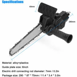 SUPERSELLER Perceuse électrique De 6 Pouces Modifiée à L'accessoire D'outil De Tronçonneuse électrique Accessoire De Tronçonneuse électrique Ensemble D'outils De Modification Pratique Outil De Coupe Du Bois -Tronçonneuse et accessoire Soldes 2022 63064594 5