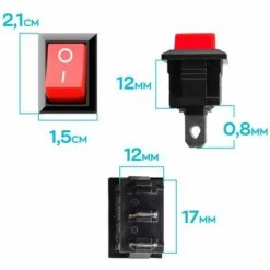 Boudech Jeu De 4 Interrupteurs Marche-arrêt Pour Tronçonneuses, Débroussailleuses Et Motobineuses Interrupteur D'allumage De Remplacement Compatible -Tronçonneuse et accessoire Soldes 2022 63683147 4