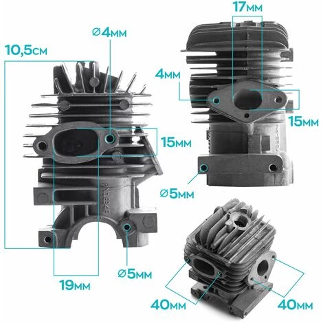 Boudech Ensemble Thermique Pour Tronçonneuse De 25 Cc - Cylindre + Piston + Segment De Piston De Remplacement Pour Moteurs 2 Temps De 25 Cc 7 Boudech Ensemble Thermique Pour Tronçonneuse De 25 Cc - Cylindre + Piston + Segment De Piston De Remplacement Pour Moteurs 2 Temps De 25 Cc – Image 5
