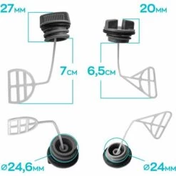 Boudech Kit Bouchon D'huile + Bouchon De Carburant Pour Tronçonneuses 25Cm -Tronçonneuse et accessoire Soldes 2022 63683502 5