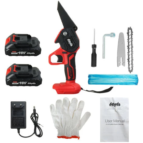 AUGIENB Scie à Chaine Tron?onneuse à Batterie à Batterie élagueuse Sans Fil Mensela 4" 18V Scie à Chaine Scie à Buche électrique 2 Batteries 5 AUGIENB Scie à Chaine Tron?onneuse à Batterie à Batterie élagueuse Sans Fil Mensela 4" 18V Scie à Chaine Scie à Buche électrique 2 Batteries – Image 3