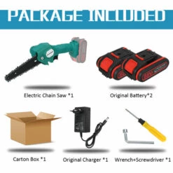 AUGIENB Scie à Chaine Tron?onneuse à Batterie à Batterie élagueuse Sans Fil VIOLEWORKS 18V 6" 2 Batteries 1200W 6500Mah -Tronçonneuse et accessoire Soldes 2022 63728909 4