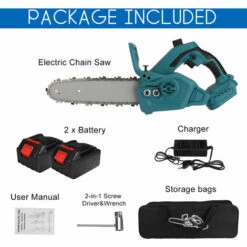 AUGIENB Scie à Chaine Tron?onneuse à Batterie à Batterie élagueuse Sans Fil 10" 18V Scie à Chaine Scie à Buche électrique 2 Batteries -Tronçonneuse et accessoire Soldes 2022 63728910 4