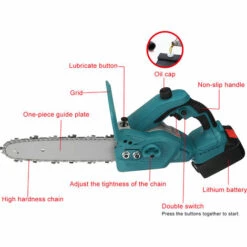 AUGIENB Scie à Chaine Tron?onneuse à Batterie à Batterie élagueuse Sans Fil 10" 18V Scie à Chaine Scie à Buche électrique 2 Batteries -Tronçonneuse et accessoire Soldes 2022 63728910 5