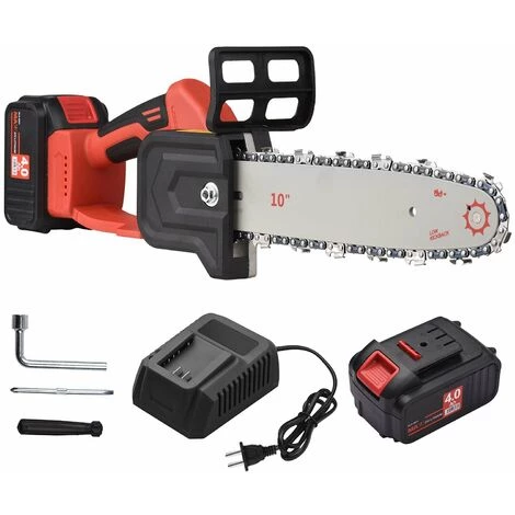 LIFCAUSAL 21V Brushless Mini Tronçonneuse Sans Fil 10 Pouces Scie à Chaîne électrique Scie à Main 4.0Ah Batterie Rechargeable Chargeur Rapide Alimenté Branche D'arbre Sécateur Sécateur Outil De Jardin Pour Tailler Les Arbres (10 Pouces 2 Piles) 3 LIFCAUSAL 21V Brushless Mini Tronçonneuse Sans Fil 10 Pouces Scie à Chaîne électrique Scie à Main 4.0Ah Batterie Rechargeable Chargeur Rapide Alimenté Branche D'arbre Sécateur Sécateur Outil De Jardin Pour Tailler Les Arbres (10 Pouces 2 Piles)