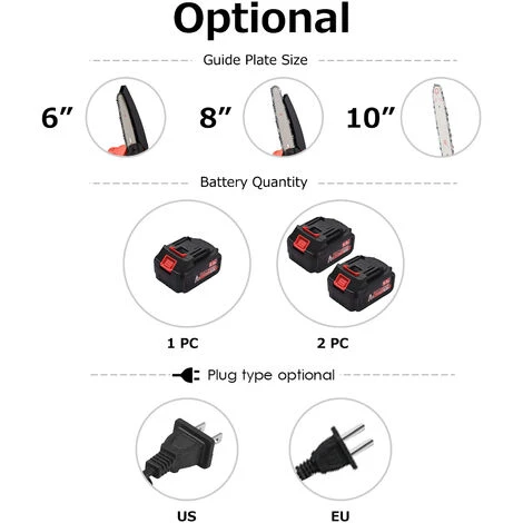 LIFCAUSAL 21V Brushless Mini Tronçonneuse Sans Fil 10 Pouces Scie à Chaîne électrique Scie à Main 4.0Ah Batterie Rechargeable Chargeur Rapide Alimenté Branche D'arbre Sécateur Sécateur Outil De Jardin Pour Tailler Les Arbres (10 Pouces 2 Piles) 4 LIFCAUSAL 21V Brushless Mini Tronçonneuse Sans Fil 10 Pouces Scie à Chaîne électrique Scie à Main 4.0Ah Batterie Rechargeable Chargeur Rapide Alimenté Branche D'arbre Sécateur Sécateur Outil De Jardin Pour Tailler Les Arbres (10 Pouces 2 Piles) – Image 2