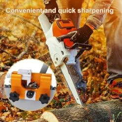 DENUOTOP Affûteuse De Chaîne De Tronçonneuse, Aiguiseur De Chaîne De Tronçonneuse à Manivelle, Dispositif De Meulage Daffûteur -Tronçonneuse et accessoire Soldes 2022 63872576 3