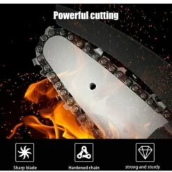GroupM 4 Pièces (chaîne De 1 2*4 Pouces + Plaque De Guidage De 1 2*4 Pouces) Mini Scie à Chaîne électrique De 4 Pouces Accessoires De Lame De Scie De Jardin -Tronçonneuse et accessoire Soldes 2022 63892866 3