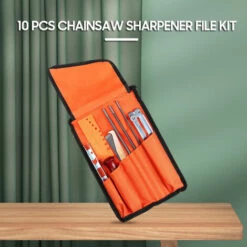 LIFCAUSAL 10 PCS Chainsaw Sharpener File Kit Outil à Main Pour Affûter La Scie à Chaîne électrique Comprend Une Lime Ronde 5/32 3/16 7/32 Pouces, Une Lime Plate, Un Manche En Bois, Un Guide De Classement, Une Jauge De Profondeur, Une Jauge De Vérification Rapide, U -Tronçonneuse et accessoire Soldes 2022 63978040 2