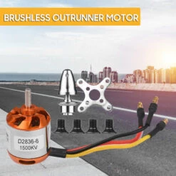 LIFCAUSAL Moteur Brushless Outrunner Haute Performance Pour Bricolage Modèle Avion RC Voiture Mini Multicopter Hélicoptère Quadrirotor (D2836-6 1500KV) -Tronçonneuse et accessoire Soldes 2022 63978185 3