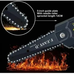 DECKON Mini Scie à Chaîne électrique 36V 12.7CM, Mini Tronçonneuse à Main électrique Avec 1 Batteries, 1 Charge -Tronçonneuse et accessoire Soldes 2022 64077746 3