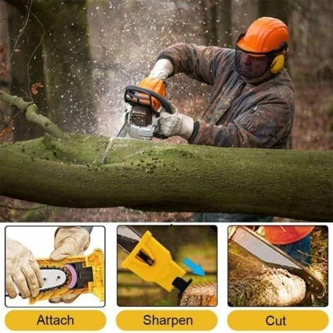 Ensoleillé Affûteuse De Tronçonneuse, Pratique à Utiliser Affûteuse De Lame De Scie à Chaîne Rapide Portable Pour Le Travail Du Bois Pour économiser Du Temps Et Des Efforts(Jaune) 7 Ensoleillé Affûteuse De Tronçonneuse, Pratique à Utiliser Affûteuse De Lame De Scie à Chaîne Rapide Portable Pour Le Travail Du Bois Pour économiser Du Temps Et Des Efforts(Jaune) – Image 5