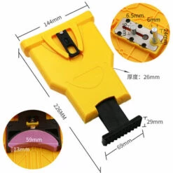 SLI-RES Affûteur De Tronçonneuse Affûteuse De Chaîne De Tronçonneuse Pour Guides De 14 à 20 Pouces 22.6*14.4*2.6cm (Jaune)，Lilaris -Tronçonneuse et accessoire Soldes 2022 64177498 4