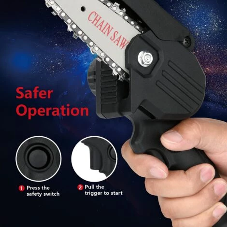 Mini Tronçonneuse A Batterie, CURCONSA Mini Tronçonneuse De 4 Pouces, Petite Tronconneuse Electrique Avec Batterie 2Ah, Chargeur Pour Coupe De Bois, Agriculture, Jardin Et Cour 6 Mini Tronçonneuse A Batterie, CURCONSA Mini Tronçonneuse De 4 Pouces, Petite Tronconneuse Electrique Avec Batterie 2Ah, Chargeur Pour Coupe De Bois, Agriculture, Jardin Et Cour – Image 4