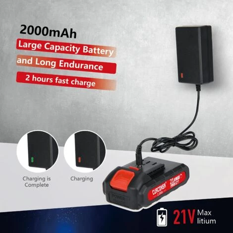 Mini Tronçonneuse A Batterie, CURCONSA Mini Tronçonneuse De 4 Pouces, Petite Tronconneuse Electrique Avec Batterie 2Ah, Chargeur Pour Coupe De Bois, Agriculture, Jardin Et Cour 7 Mini Tronçonneuse A Batterie, CURCONSA Mini Tronçonneuse De 4 Pouces, Petite Tronconneuse Electrique Avec Batterie 2Ah, Chargeur Pour Coupe De Bois, Agriculture, Jardin Et Cour – Image 5