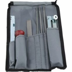 LITZEE 8 Pièces Kit D'Affûtage Universel Pour Tronçonneuses Jeu De Limes à Main En Métal Kit Affuteuse De Tronçonneus Professionnel D’affûtage De Chaîne Limes Plates Et Et Râpes Pour Atelier Travaux Manuels