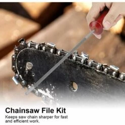 LITZEE 8 Pièces Kit D'Affûtage Universel Pour Tronçonneuses Jeu De Limes à Main En Métal Kit Affuteuse De Tronçonneus Professionnel D’affûtage De Chaîne Limes Plates Et Et Râpes Pour Atelier Travaux Manuels -Tronçonneuse et accessoire Soldes 2022 64563560 4