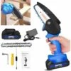 DAY PLUS Scie à Chaîne Sans Fil 21 V, Tronçonneuse électrique à Piles De 10,2 Cm Avec Batterie Lithium-ion 1,5 Ah Et Chargeur, Mini Tronçonneuse Portable Légère à Commande à Une Main Pour Couper Des Branches D'arbres -Tronçonneuse et accessoire Soldes 2022 64568192 1