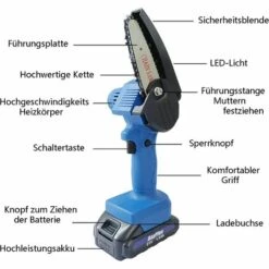 DAY PLUS Scie à Chaîne Sans Fil 21 V, Tronçonneuse électrique à Piles De 10,2 Cm Avec Batterie Lithium-ion 1,5 Ah Et Chargeur, Mini Tronçonneuse Portable Légère à Commande à Une Main Pour Couper Des Branches D'arbres -Tronçonneuse et accessoire Soldes 2022 64568192 2