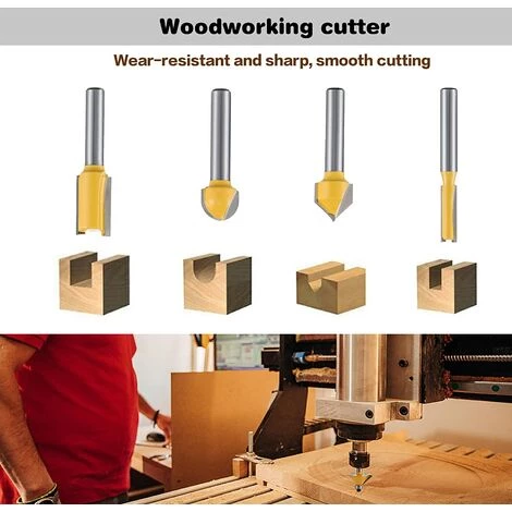 QERSTA 12PCS Trépan De Tronçonnage Incliné En Carbure De Tungstène De 6,35 Mm 1/4 Po Avec Une Clé 7 QERSTA 12PCS Trépan De Tronçonnage Incliné En Carbure De Tungstène De 6,35 Mm 1/4 Po Avec Une Clé – Image 5
