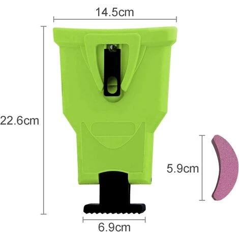 Affuteuse De Chaine Pour Tronconneuse, Chaîne De Désherbeur, Avec 4 Pièces Pierre à Aiguiser Remplaçable (Vert) 56Vingt 4 Affuteuse De Chaine Pour Tronconneuse, Chaîne De Désherbeur, Avec 4 Pièces Pierre à Aiguiser Remplaçable (Vert) 56Vingt – Image 2