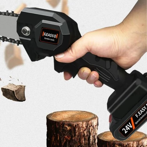 THSINDE Tronçonneuse à Batterie Tronçonneuse Sans Fil à Main Avec Chargeur Et 2 Batteries - Rouge 5 THSINDE Tronçonneuse à Batterie Tronçonneuse Sans Fil à Main Avec Chargeur Et 2 Batteries - Rouge – Image 3