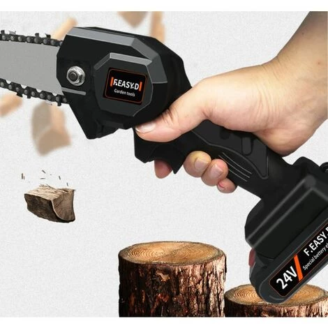 THSINDE Tronçonneuse à Batterie Tronçonneuse Sans Fil à Main Avec Chargeur Et 2 Batteries - Rouge 6 THSINDE Tronçonneuse à Batterie Tronçonneuse Sans Fil à Main Avec Chargeur Et 2 Batteries - Rouge – Image 4