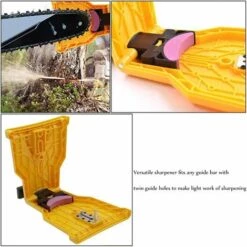 CESIèCLEFOU Aiguiseur De Dents Pour Tronçonneuse,Aiguiseur Automatique(1Pcs), Pierre à Aiguiser Remplaçable(3 Pcs), Ajustement Barre De Guidage Lefou -Tronçonneuse et accessoire Soldes 2022 65642119 4