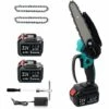 MAGICFOX Mini Tronçonneuse électrique 6 Pouces Avec 2 Batteries Et 2 Chaînes Pour Couper Le Bois D'élagage Dans Le Jardin